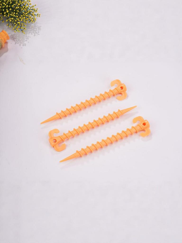 Spiral Horn Plastic Tent Pegs for Outdoor Camping and Mountaineering