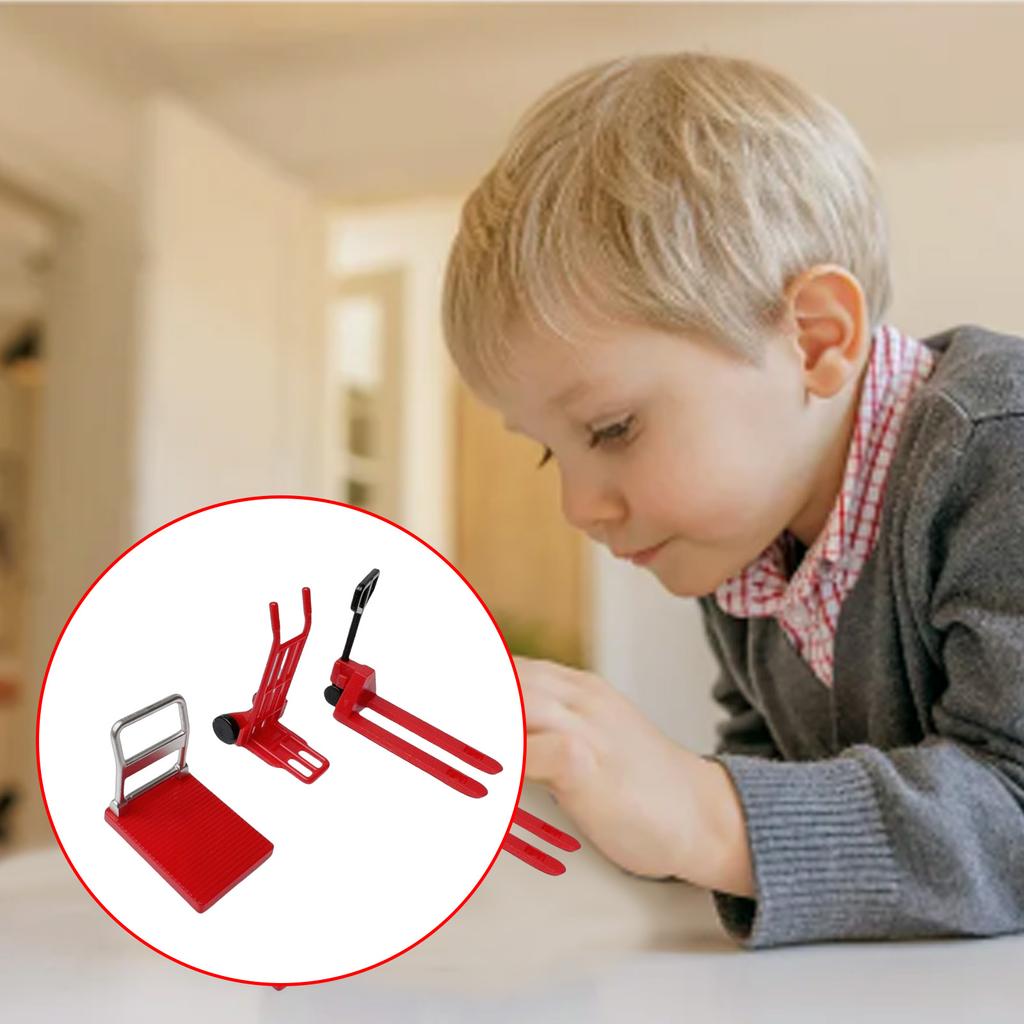 Zestaw 3 miniaturowych narzędzi magazynowych Wózek ręczny Wózek widłowy do domków dla lalek 1/12 Idealny do realistycznego narzędzia do kształtowania krajobrazu