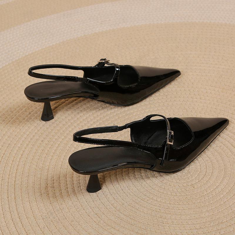 Modne Wiosenne Damskie Czółenka z Paskiem Nowe Szpiczaste Szpilki Sandały z Paskiem dla Kobiet Seksowne Buty na Obcasie Damskie Czółenka na Imprezę