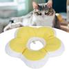 Collare di Recupero per Animali a Forma di Fiore Impermeabile Regolabile Anti-Morso Collare a Cono per Animali(Giallo S)