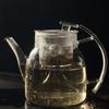 Handmade Borosilicate Glass Steaming Teapot