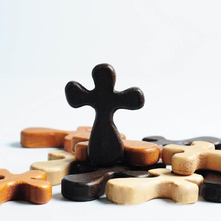 Wood Holding Crosses Prayer & Meditation Cross Religious Gift for Kids Adults