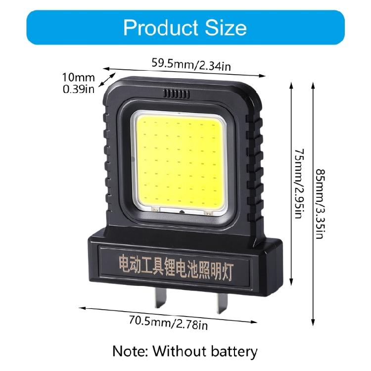 LED Workshop Light For Cordless Tool Batteries Adjustable Clamp Design 2 Mode Portable Task Lighting