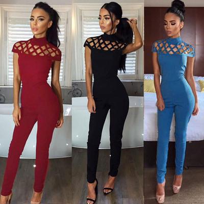 high neck long sleeve playsuit