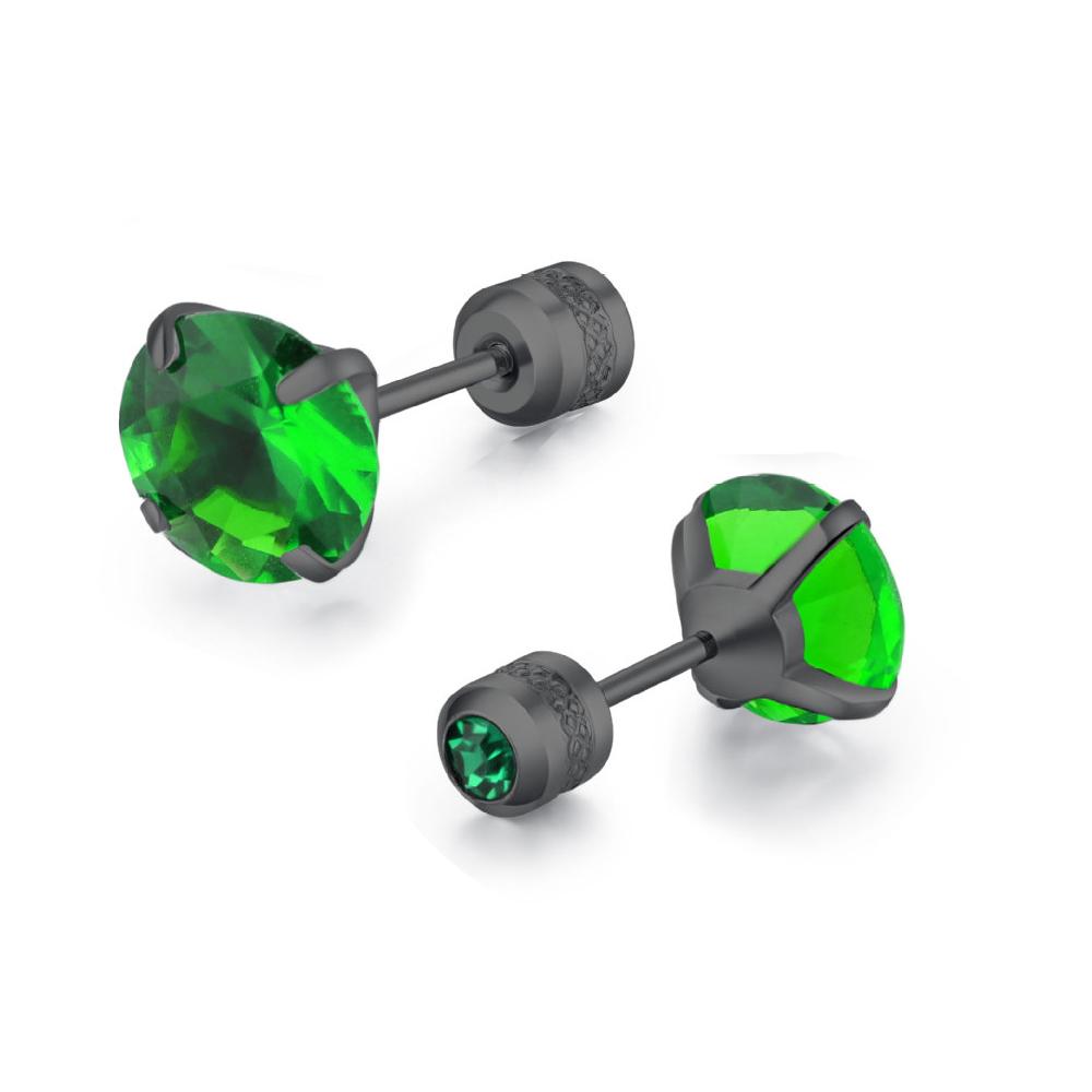 1 Piece Medical Stainless Steel Crystal Zircon Ear Studs Earrings Tragus Cartilage Hypoallergenic Screws Piercing Zircon