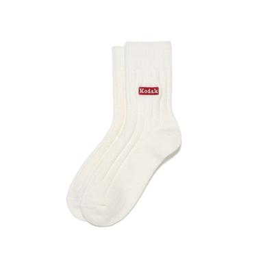Kodak Apparel Meias de Lã com Logo 23FW IVORY