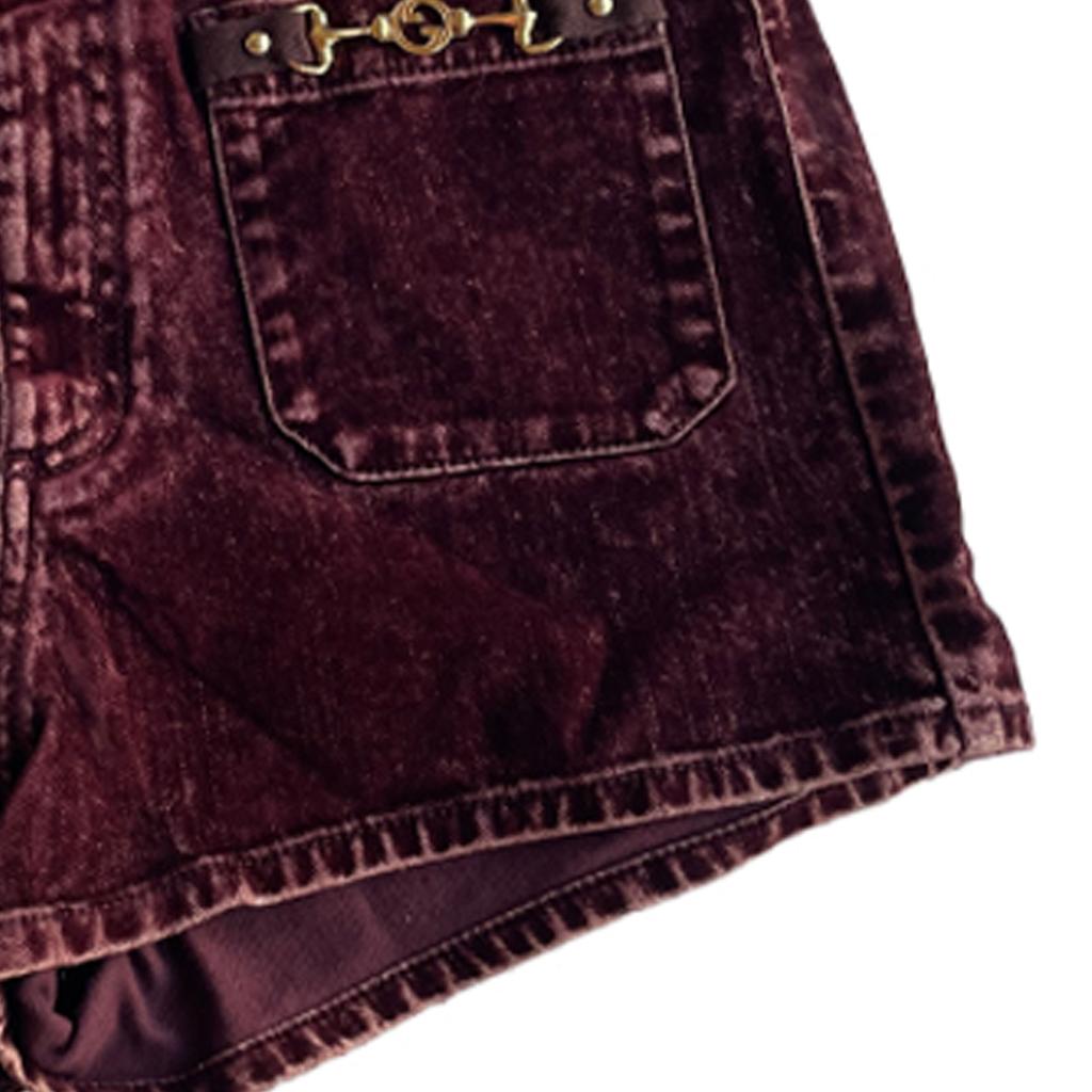 GUCCI Denim Shorts Men's Red Brown 600456-XDA1V-5020