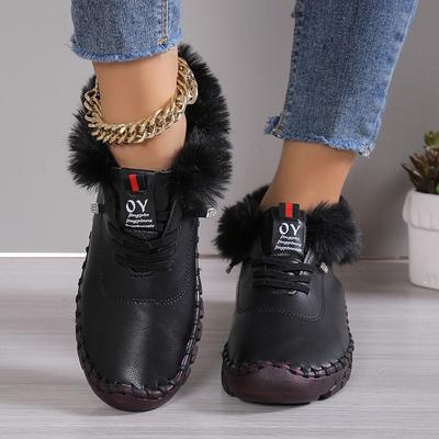 2024 Winter Nieuwe Grote Maat Platform Sneeuw Botas Fashions Warme Katoenen Schoenen Handgestikt Casual Platte Zapatos Para Mujeres Tênis