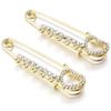 2 pezzi/lotto Spille Brooch con Strass Lega Accessori per Creazione Brooch Base per Brooch Per Donne