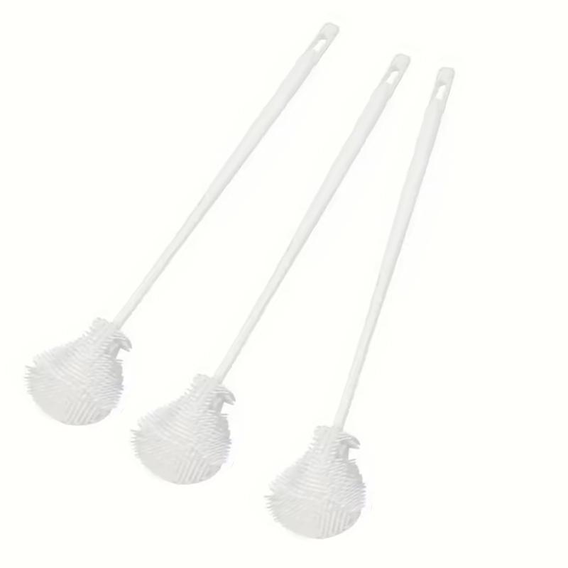 1/2/3Pcs Silicone Cup Brush Long Handle Folding Head Glass Bottle Cleaner Kitchen Cleaning Tool
