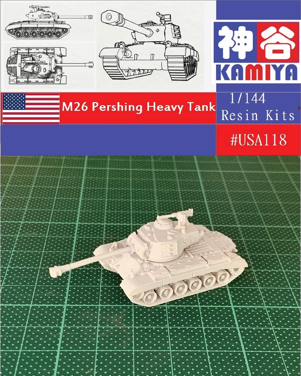 

1/144 Несобранный смоляной набор танка M-26 Pershing США времен Второй мировой войны (США118)