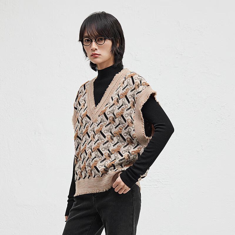 Broadcast Women's Retro Jacquard Knit Vest