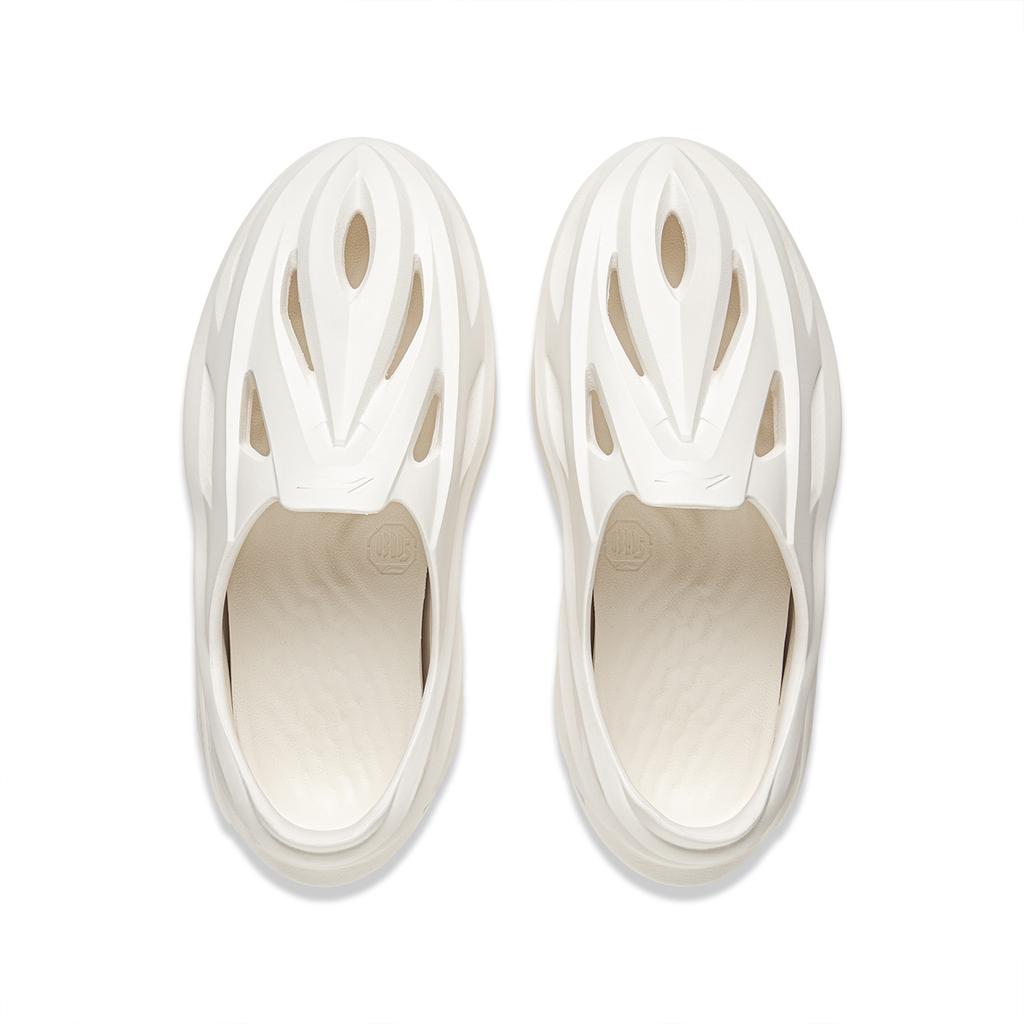 Li Ning Bad Five Dunker Croc Weich Bequem Dicke Sohle Slip-On Stoßdämpfend Abriebfest Leicht Atmungsaktiv Herren Sneaker Weiß ABTV005-3