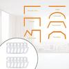 50Pcs S Shape Curtain Rails Gliders Hooks Sliders Clip Set for Easy Glides and Stability In Bedroom and Living Room