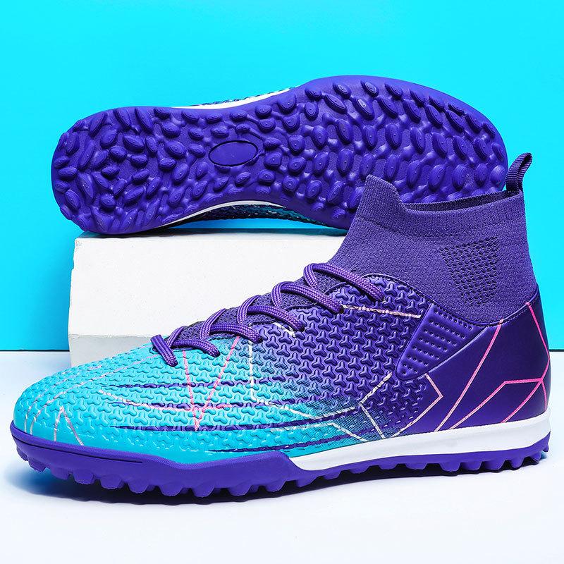 Overseas high-top breathable football shoes Professional game shoes Futsal football shoes