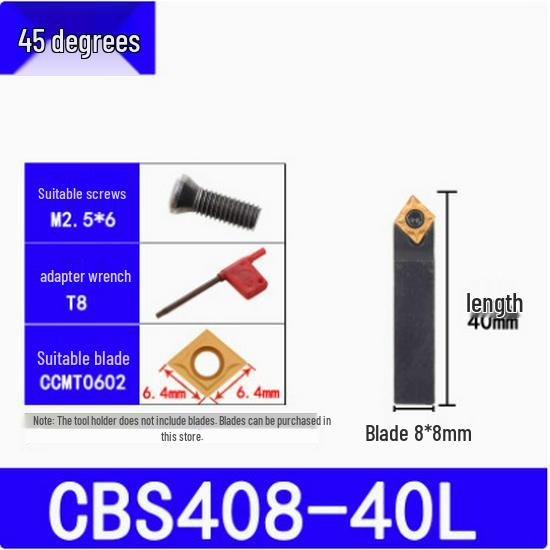 45°/90° Rough Boring Bar Holder with Replaceable Head & CBS/BSB Cutter