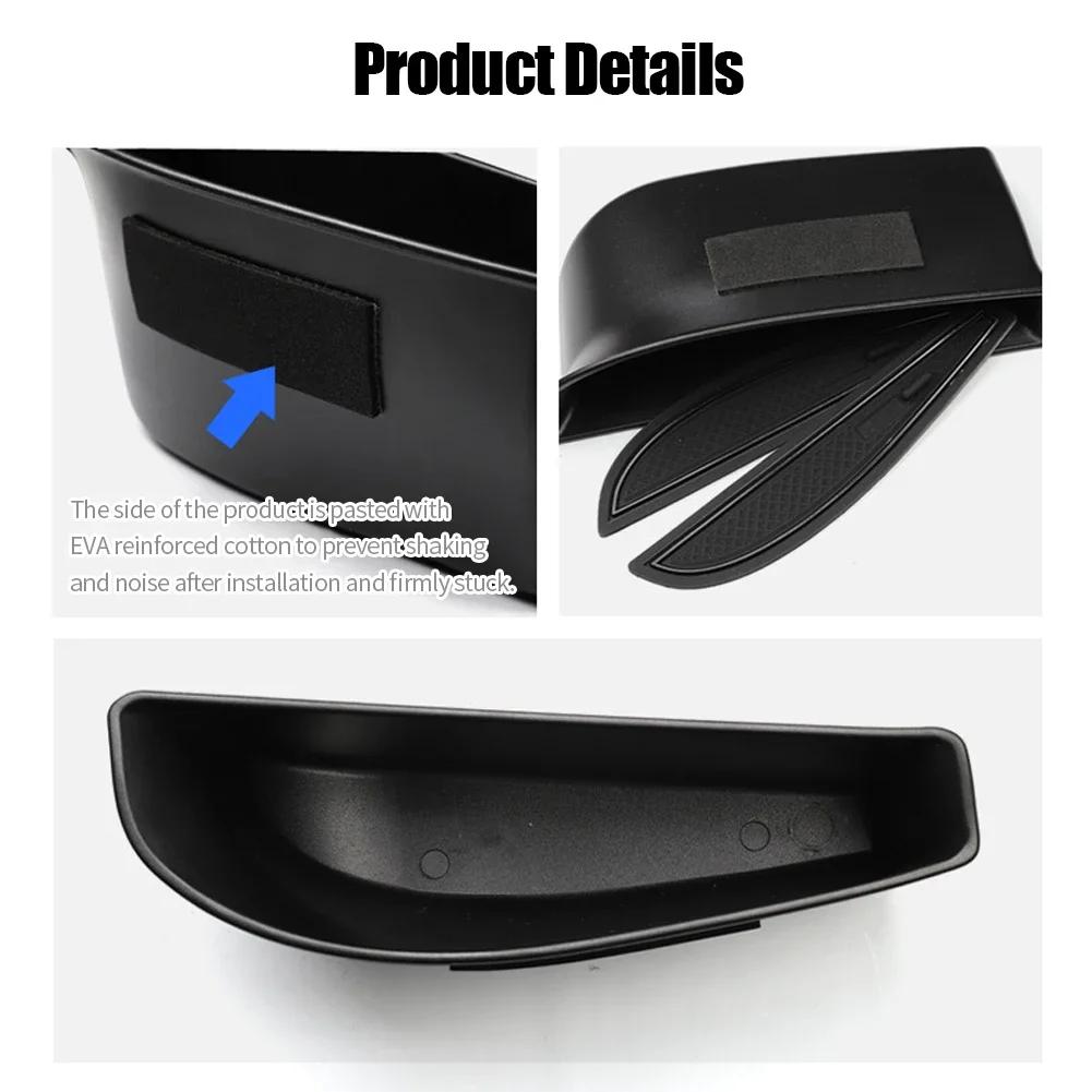 2PCS Car Door Handle Storage Box For Volkswagen ID.4X ID.4 CROZZ 2025+ Door Armrest Holder Tray Organizer Car Accessories