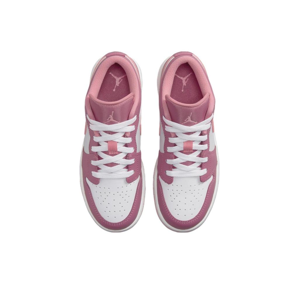 Air Jordan 1 Low GS Desert Berry Kids Sneakers Pink Coral-Chalk White 553560-616