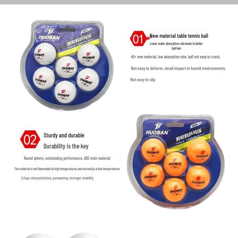 Sports Partner High-Elastic Table Tennis Balls