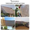 Coffee Shaded Sun Protection Privacy Net for Balconies and Courtyards