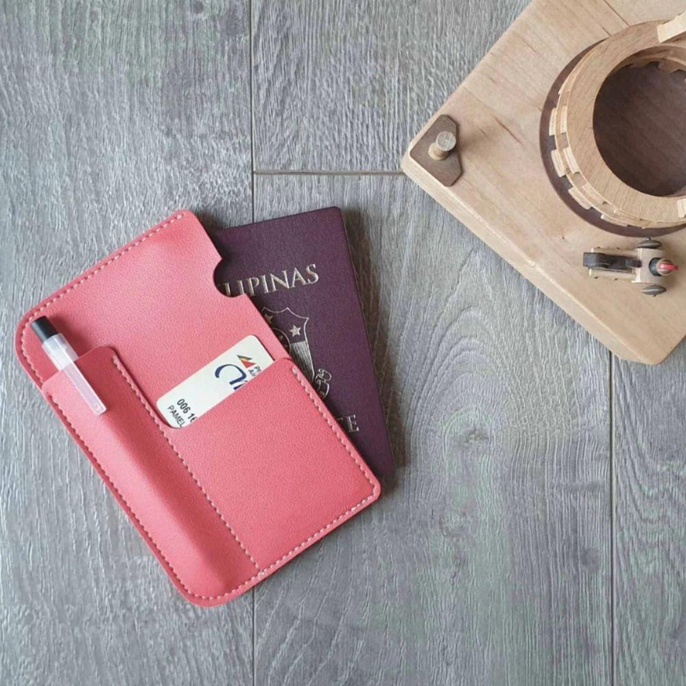 Multiple Card Slots Portable Passport Bag Travel Storage Passport Clip  Travel Accessory