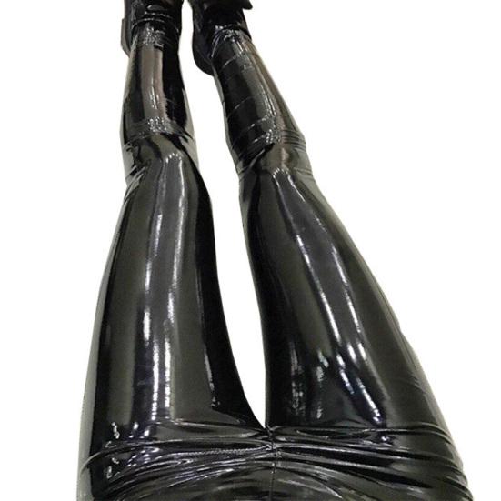 

Шикарные женские брюки из искусственной кожи однотонные с высокой талией брюки леггинсы облегающего кроя XXL