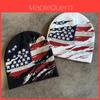 American Flag Knit Hat For Men Women Outdoor Warm Beanie With Colorblock Pattern