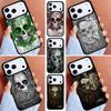 Calaveras Floral Sugar Skull Phone Case for iPhone 16e 15 14 13 12 17 Pro Max Plus Air 17pro Cover Coque