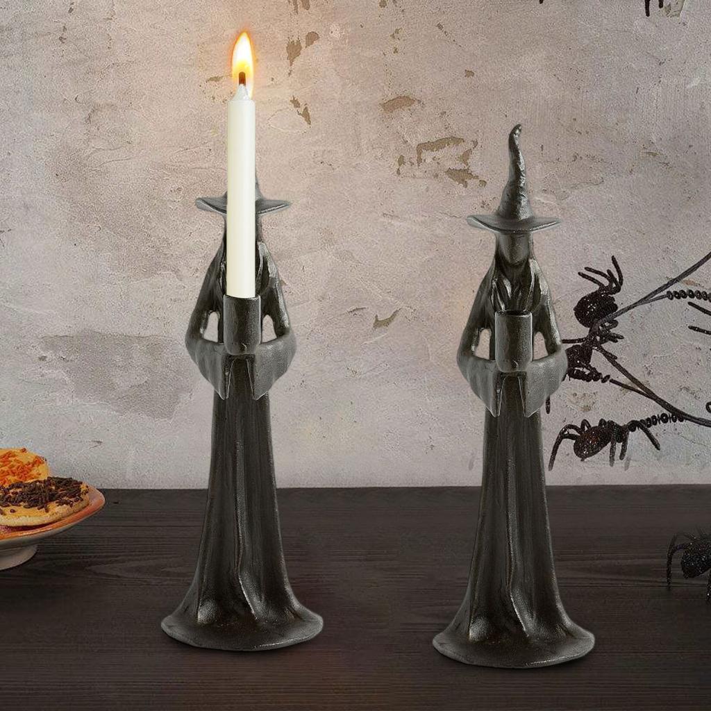Halloween Witch Candlestick, Home Candlestick Ornament