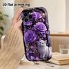 Phone Case: 2D Flat Design Suitable for iPhone 18, 17, 16, 15, 14, 13Pro Protective Case, Couple Style, Dark Purple-black Background, Christmas and Ha