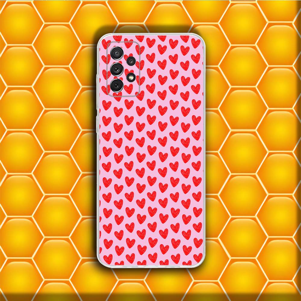 Cute Love Heart Phone Case Silicone For Samsung S30,23,21,22,20 FE lite,S10,9,PIus Note20ultra Soft Transparent SamsungA30S