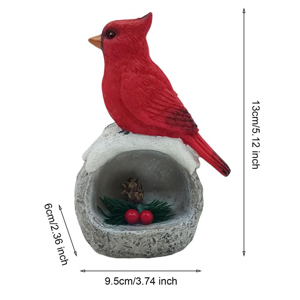 

Устойчивое к погодным условиям украшение в виде птицы, рождественское украшение в виде птицы, праздничная фигурка птицы с ягодой в виде шишки для улицы и сада