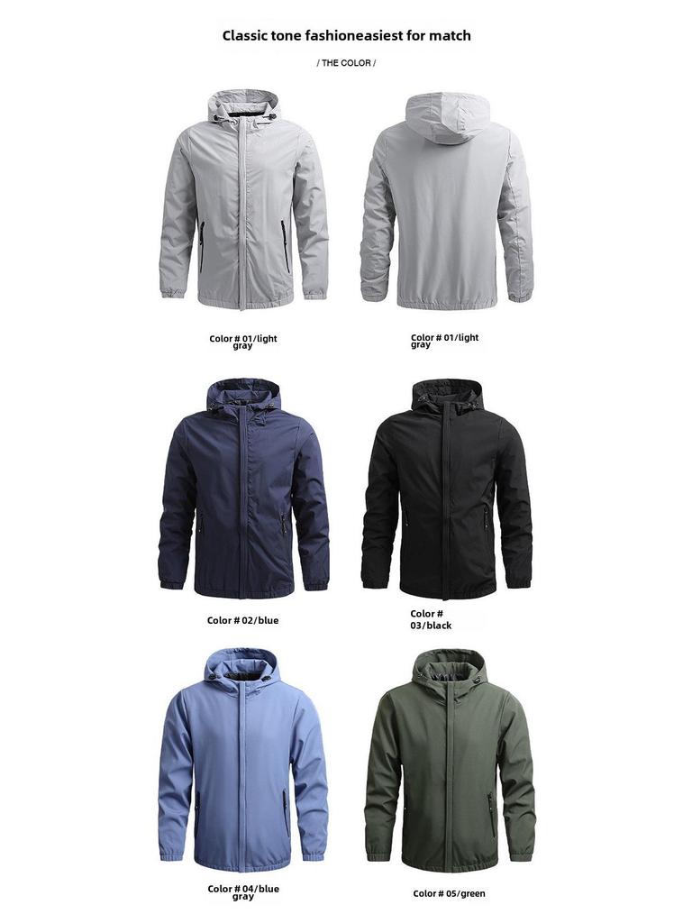 Men's Korean Style Casual Baseball Jacket with Hood - Solid Color, Trendy, Customizable