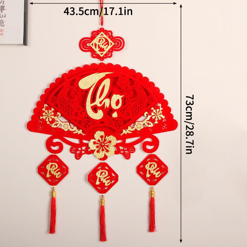 Vietnamese Spring Festival Tassels  Window Door Hanging Ornament  Vietnam Wall Pendant 2026 New Year  Decor