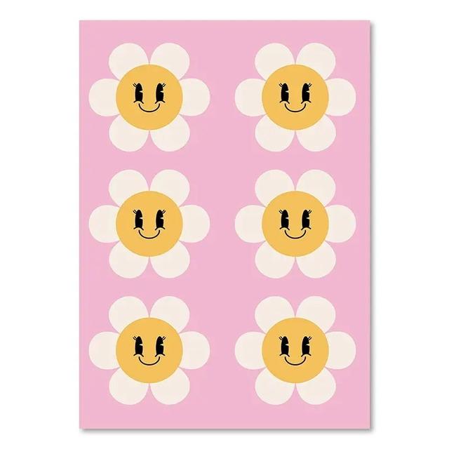 1Pcs Wall Art Canvas Painting Color Living Room Home Decor Strawberry Love Interior Paintings Butterfly Sunflower Girls’ Bedroom No Frame