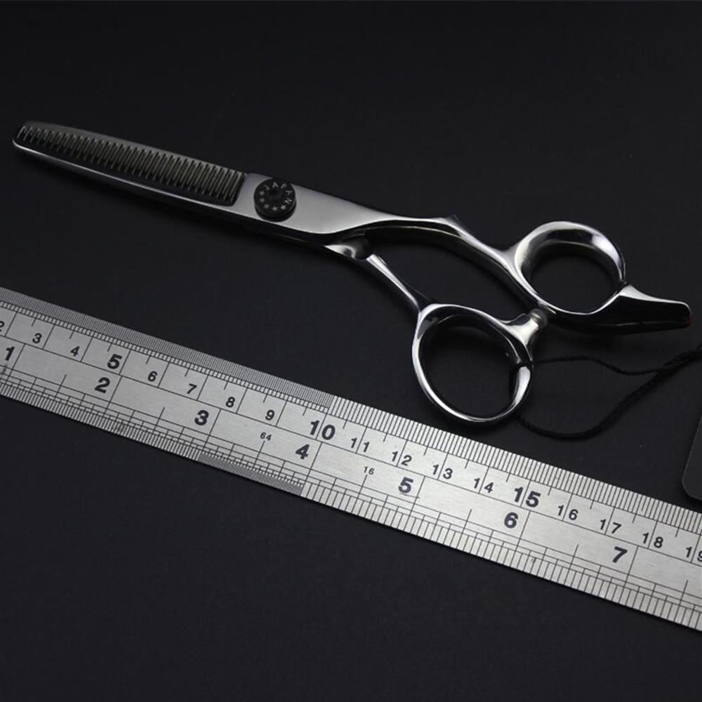 Professional 440C Steel 6 '' Silver Hair Scissors Haircut Thinning Barber Tools Hair Cutting Shears Hairdresser Scissors