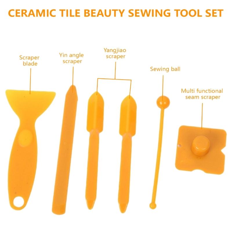 Professional Caulking Tool Set for Bathroom Kitchen Sealant Finishing and Grout Remover Practical Tile Gaps Cleaner