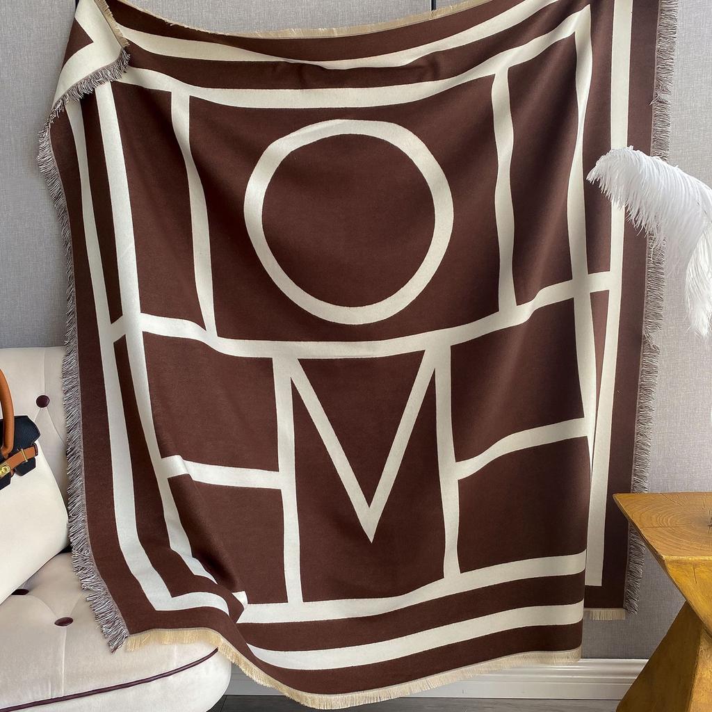 Scarf Ladies Imitation Cashmere Shawl Travel Decoration Square Scarf Letter Mo Air Conditioning Warm Cloak Thickened Scarf