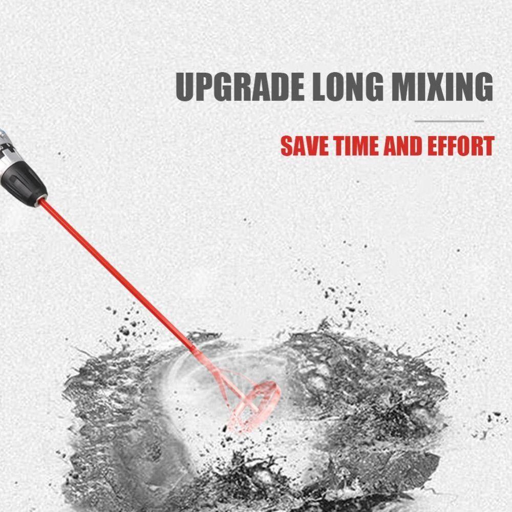 Construction Grouting Tool Hexagon Shaft Plaster Paint Mixer Mixing Paddle Rod For Electric Drill