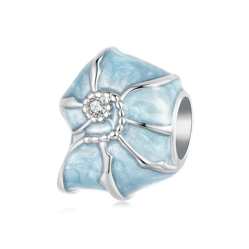 Argento 925 Fascino Conchiglia Blu Perla Marina Animale Tartaruga Stella Marina Ciondolo Adatto Bracciale Collana Gioielli Fai da Te