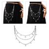 2000s Charm Pedant Chain Metal Body Chain Waist Chain for Women Girl Waist Chain