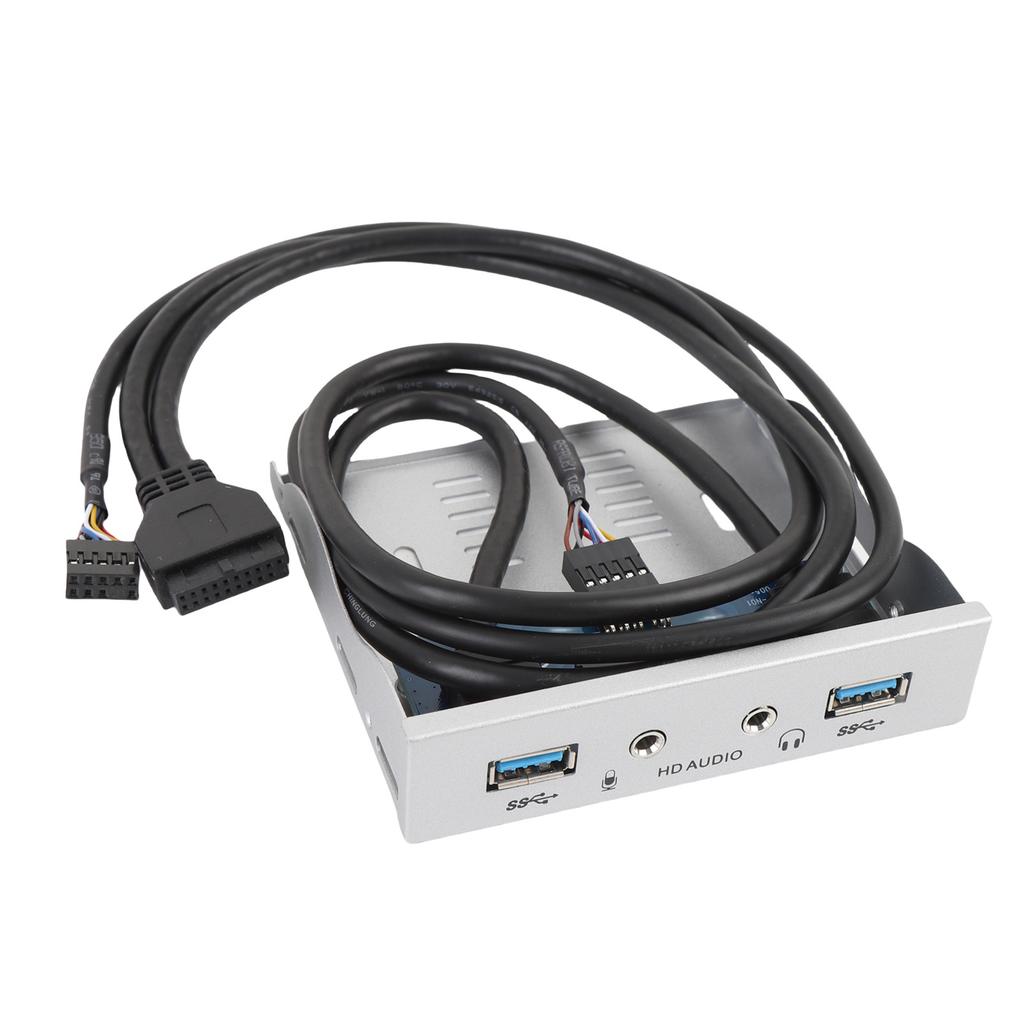 Floppy Drive Front Panel USB 3.0 Front Panel Hub 3.5 Inch 19 Pin To USB3.0 HD Sound Interface Panel for Computer Cases