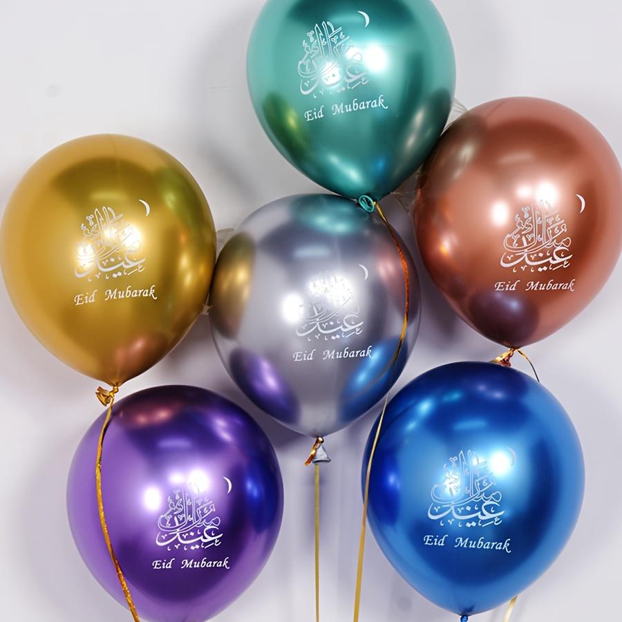 15pcs 12inch Eid Mubarak Colorful Balloons Ramadan Home Decoration Latex Balloon Islam Muslin Kareem Festive Party Outdoor Decor