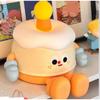 Cartoon Birthday Cake Light Soft Silicone Kawaii Bedside Atmosphere Light USB Rechargeable Table Lamp for Bedroom Home Decor
