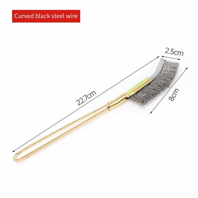 Stainless Steel Wire Brush Gap Groove Cleaning Tools Multi-function Straight Head Mini Scrubbing Rust Removal Brushes alambre