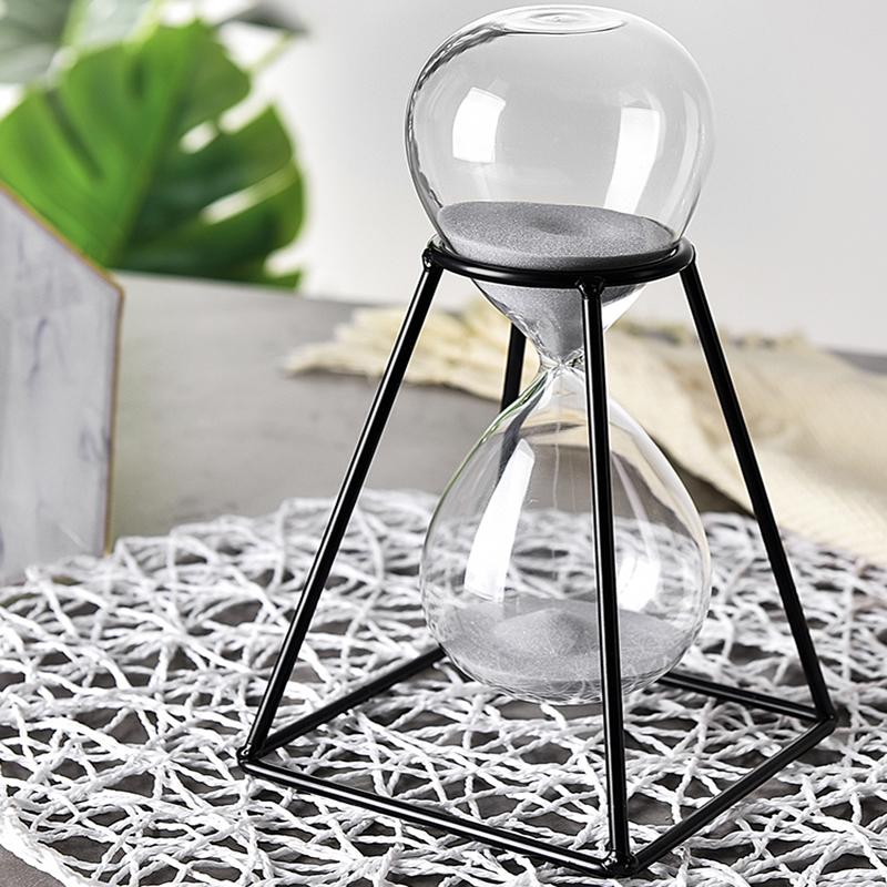 Large Metal Hourglass Timer 30 Minutes Nordic Style Light Luxury Timer Hourglass Creative Office Living Room Decoration LD425