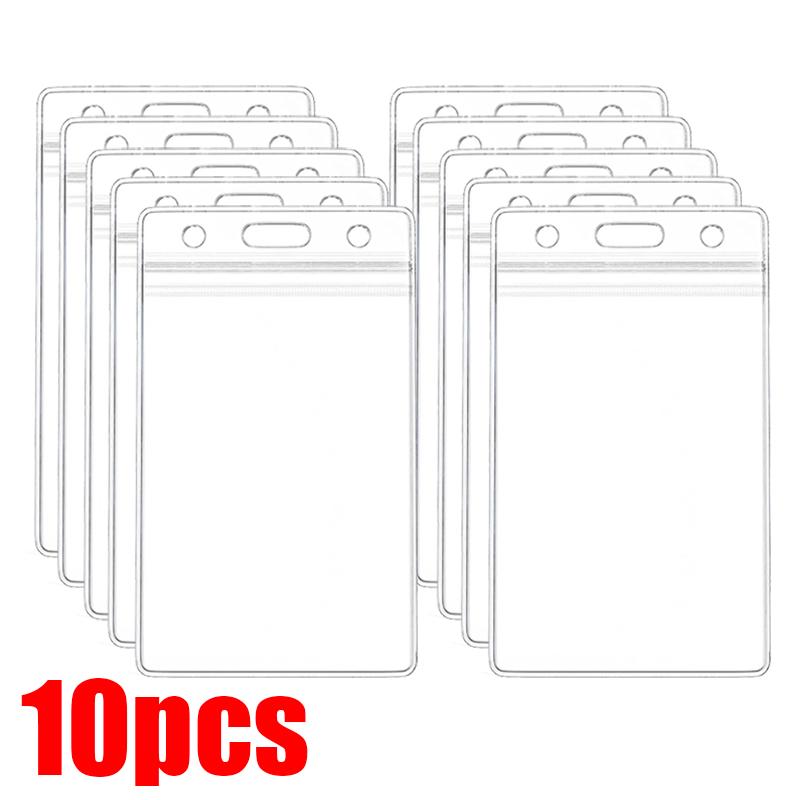 1-20pcs PVC Card Holder Transparent Waterproof Cards Protector ID Card Credit Bank Card Cover Organizer Home Office Storage Case
