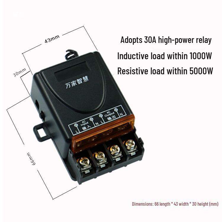 220V 30A Hochleistungs-Funkfernbedienungsschalter für Wasserpumpen und Lichter