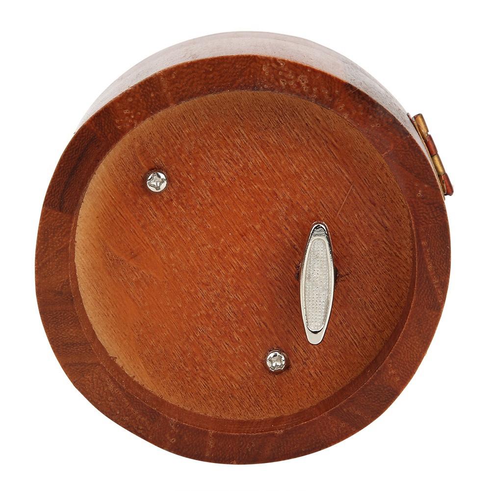 Retro Style Round Shape Music Box Beautiful Hollow Out Musical Jewelry Box Home Ornament