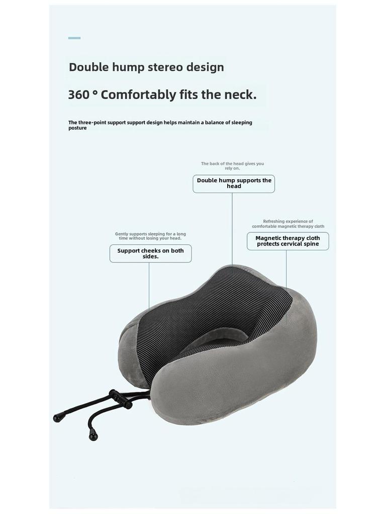 Memory Foam U-Shaped Neck Pillow for Travel & Airplane